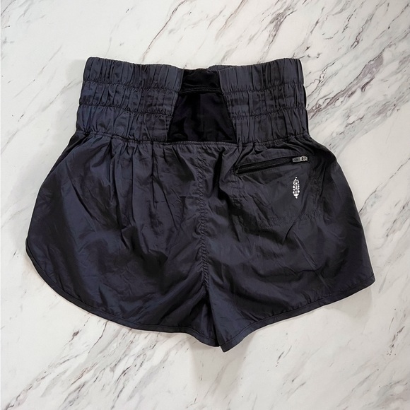 Free People Movement Black Smocked Running Shorts - Picture 4 of 7